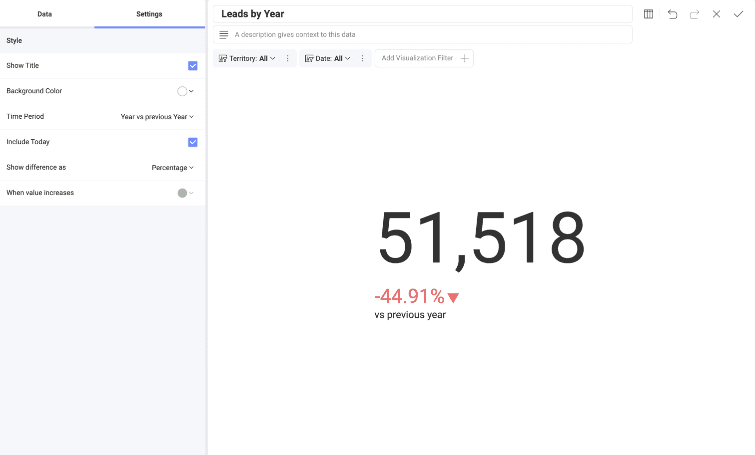 Advanced Settings KPI Gauge