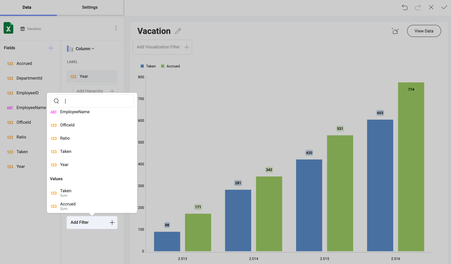 Data Filters Filtering in the Data Editor