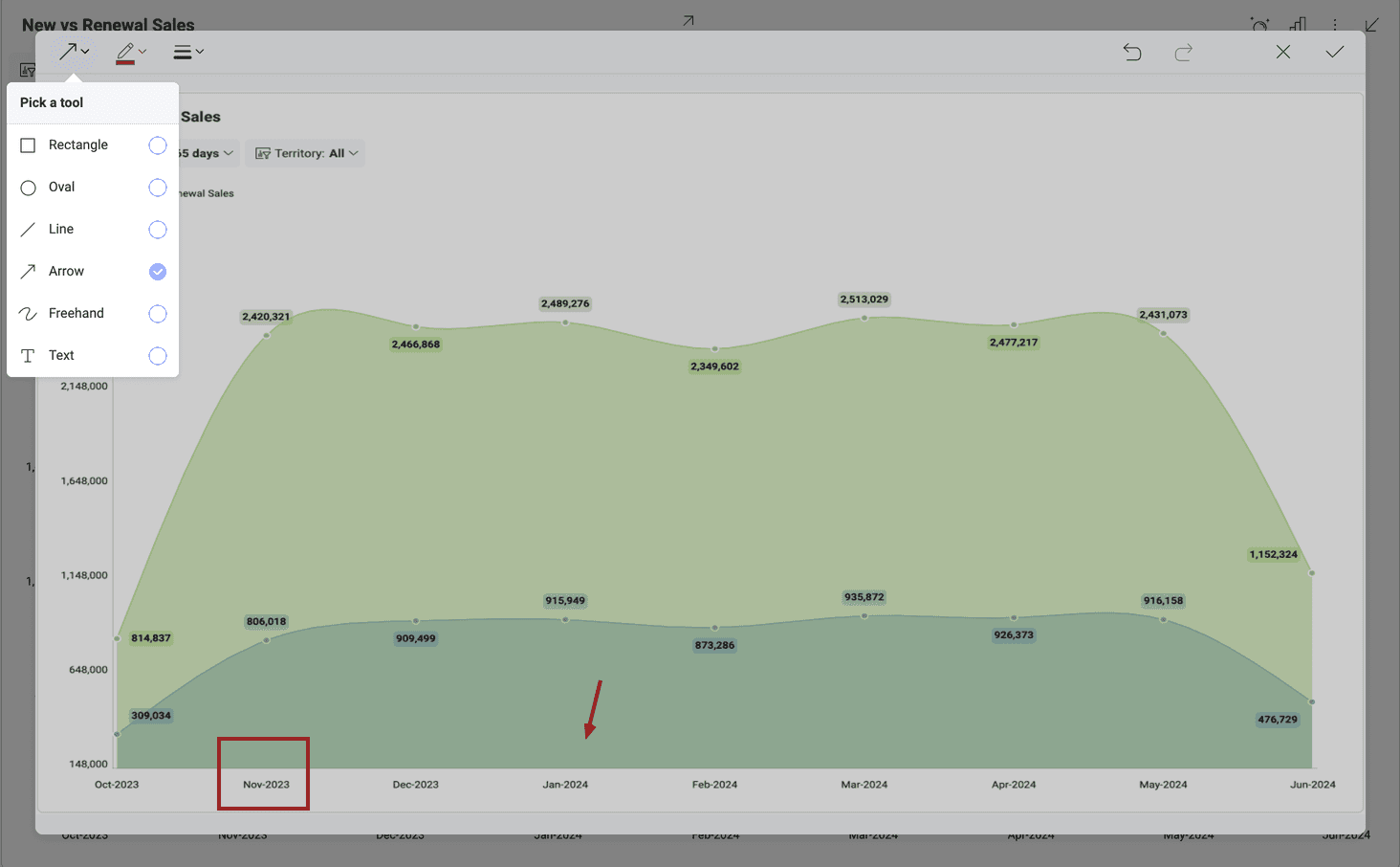  Toolbar with different shapes options